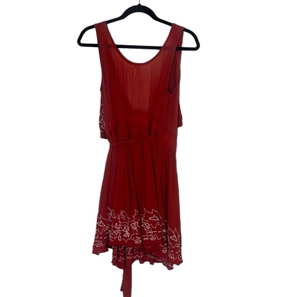 Free People Sylvia Sequin Beaded Flounce Mini Wrap Dress - Picture 10 of 14